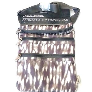 🎉HP🎉Eddie Bauer Connect 3-Zip Travel Bag, Cinder, NWT